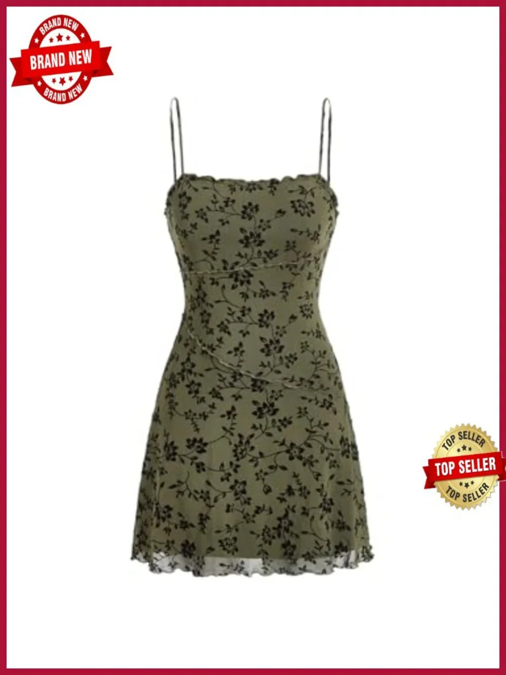 Women's Mini Dress Floral Mesh Spaghetti Strap Sleeveless Open Back Summer